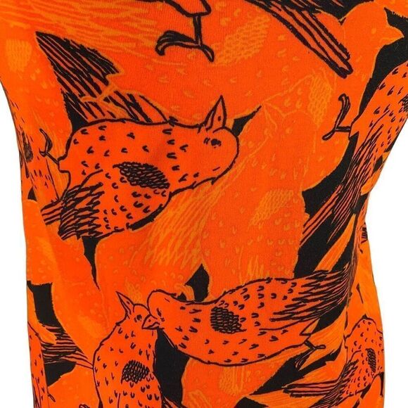 LuLaroe Halloween Perfect Tee, XXS. Orange with birds! - Picture 9 of 16